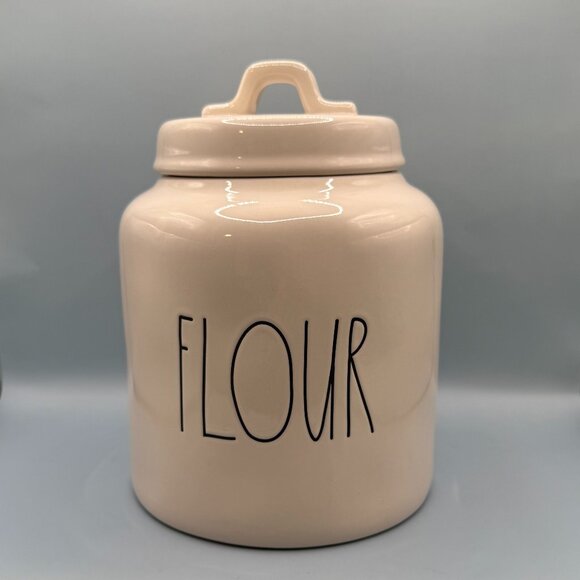 Rae Dunn Flour Canister Artisan Collection by Magenta FLOUR Canister White/Black - Picture 1 of 11